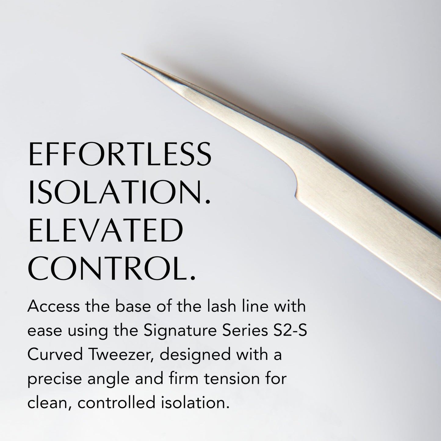 Xtreme Lashes Professional Curved S2-S Tweezer, 5.5 Inches (14 CM), Signature Series, Stainless Steel, Spring Tension, Precision Isolation Eyelash Beauty and Personal Care Xtreme Lashes
