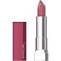 Maybelline Color Sensational Lipstick, Lip Makeup, Cream Finish, Hydrating Lipstick, Nude, Pink, Red, Plum Lip Color, Rosy Risk, 0.15 oz; (Packaging