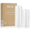 Wevac Vacuum Sealer Bags 8x50, 11x50 Rolls 2 pack for Food Saver, Seal a Meal, Weston. Commercial Grade, BPA Free, Heavy Duty, Great for vac storage…