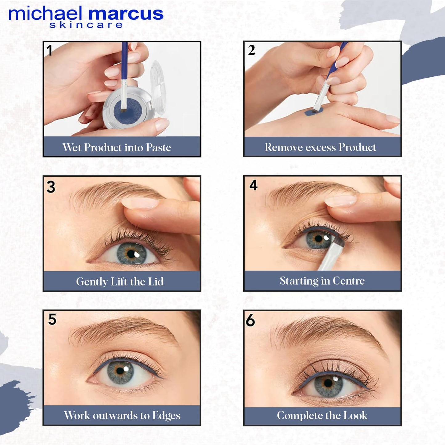 michael marcus Makeup Cake Eye Liner (Twilight) - Water Activated Dry Pressed, Long-Lasting, Vibrant Color & Smudge Resistant Eyeliner - Cruelty