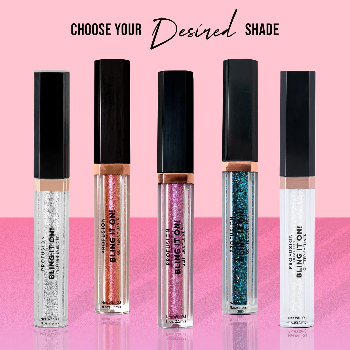 Profusion Cosmetics Bling It On! Glitter Eyeliner - Multi-Dimensional Liquid Liner with a Long-Wearing Formula Delivers a High-Impact, Multi-Use…