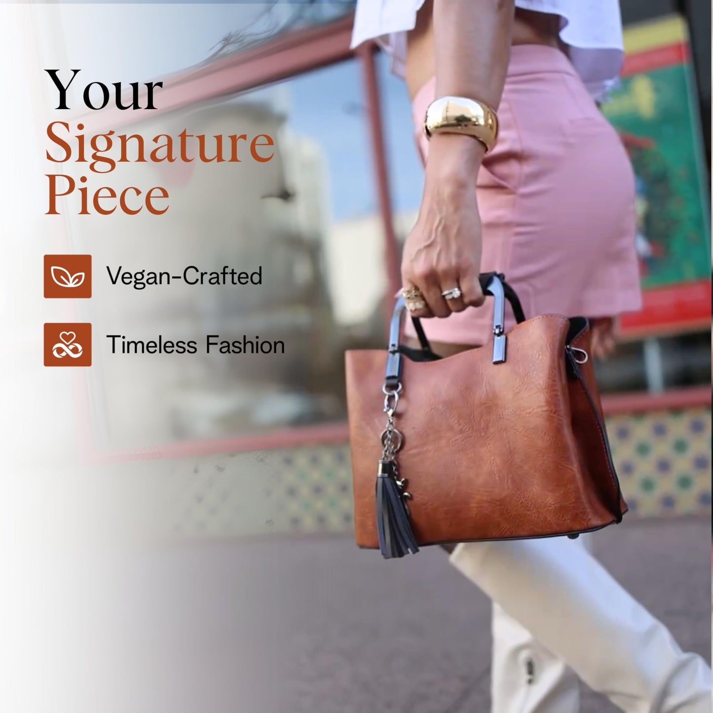 rofozzi Small Vegan Leather Purse for Women, Top Handle Purse, Women’s Shoulder Handbags, Leather Satchel Bag