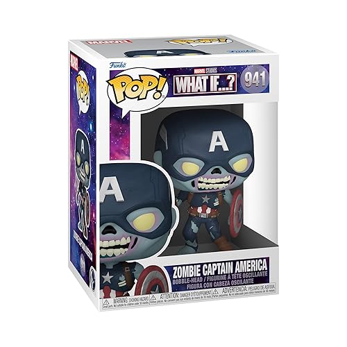 Funko Pop Marvel: What If? - Zombie Captain America Vinyl Bobblehead - Marvel What If - Collectable Vinyl Figure - Gift Idea - Official Merchandise…