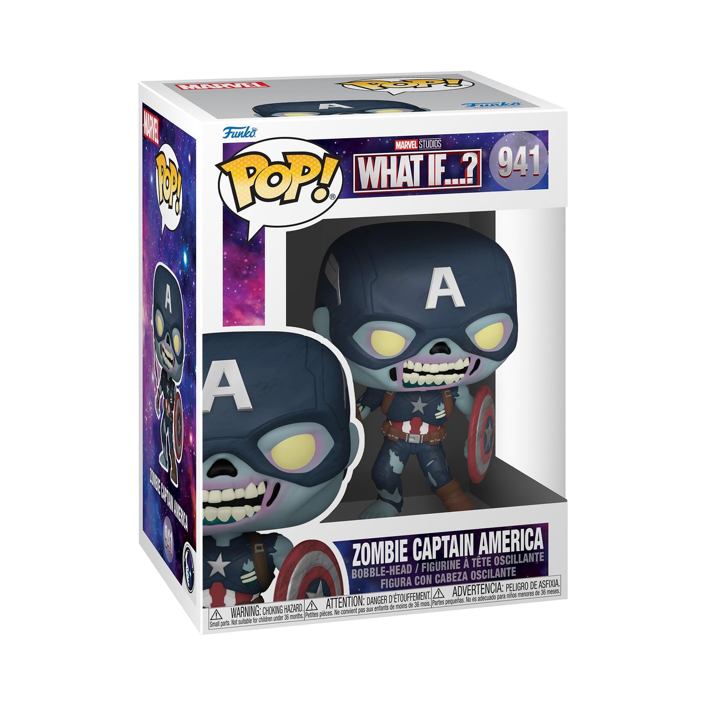 Funko Pop Marvel: What If? - Zombie Captain America Vinyl Bobblehead - Marvel What If - Collectable Vinyl Figure - Gift Idea - Official Merchandise…