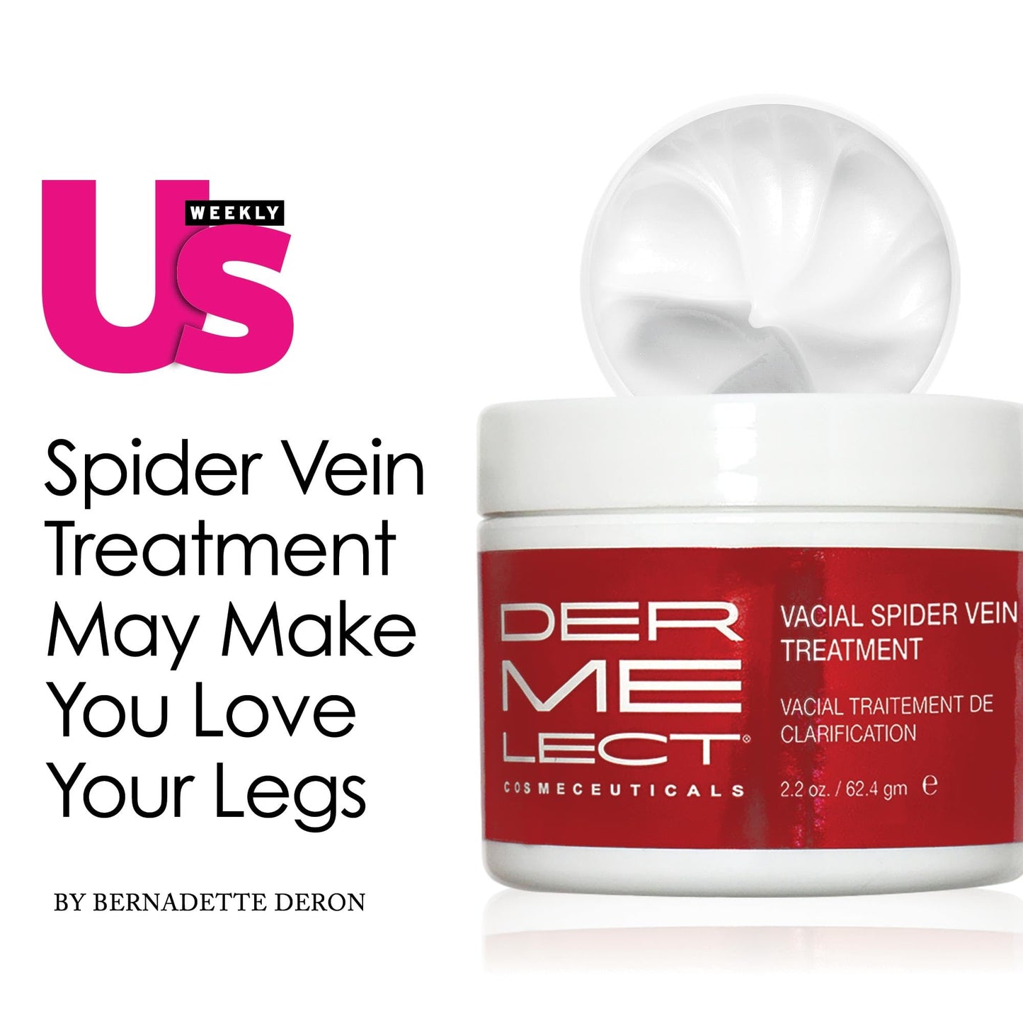 Dermelect Vacial Spider Vein Treatment 2.2 oz – Anti-Aging Cream for Spider Veins & Red Threads with Vitamin K, Hyaluronic Acid & Shea Butter