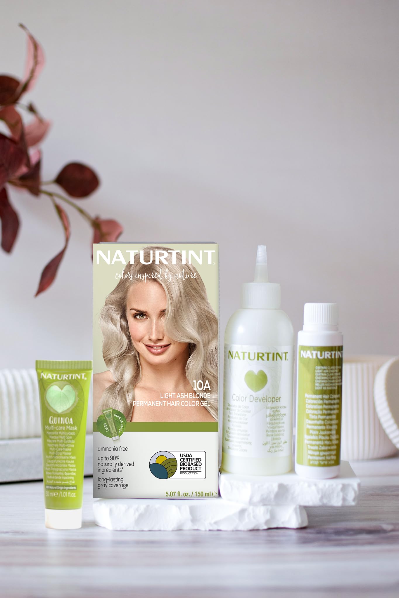 Naturtint 10A Light Ash Blonde Permanent Hair Color (Pack of 6), Ammonia Free, Vegan, Cruelty Free, up to 100% Gray Coverage, Long Lasting Results