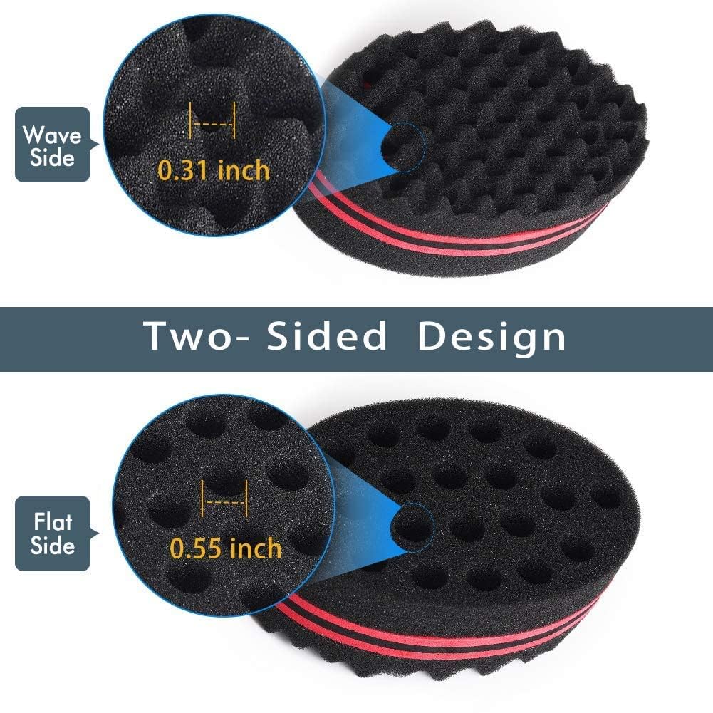 Magic Twist Sponge for Dreadlocks, Afro Coils, and Curls - Two Sides with Big and Small Holes, Foam Wave Brush for Men, Women, Boys, and Girls Beauty and Personal Care Supaze