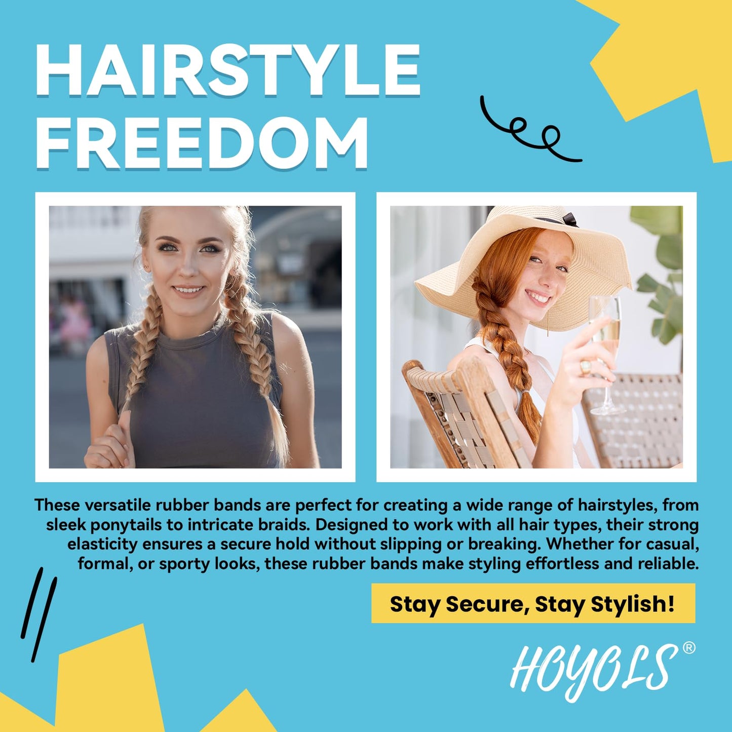 HOYOLS Clear Elastic Hair Rubber Bands, 1500pcs Mini Small Clear Ponytail Elastics Holders for Blond Kids Girls Hair No Crease Damage No Hurt 1 Inch
