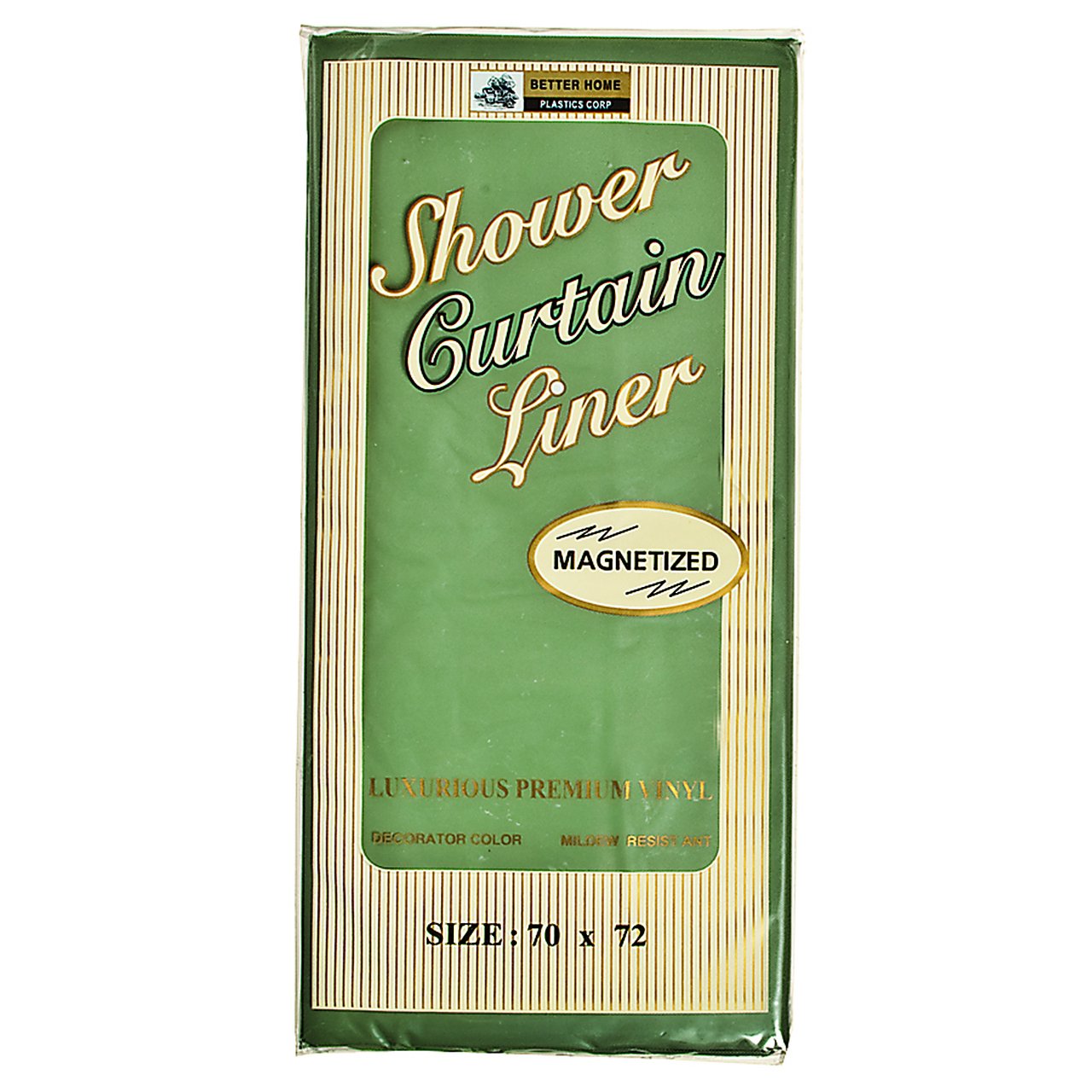 Vinyl Shower Curtain Peridot, Peridot, 70"X72" - 1 Pkg