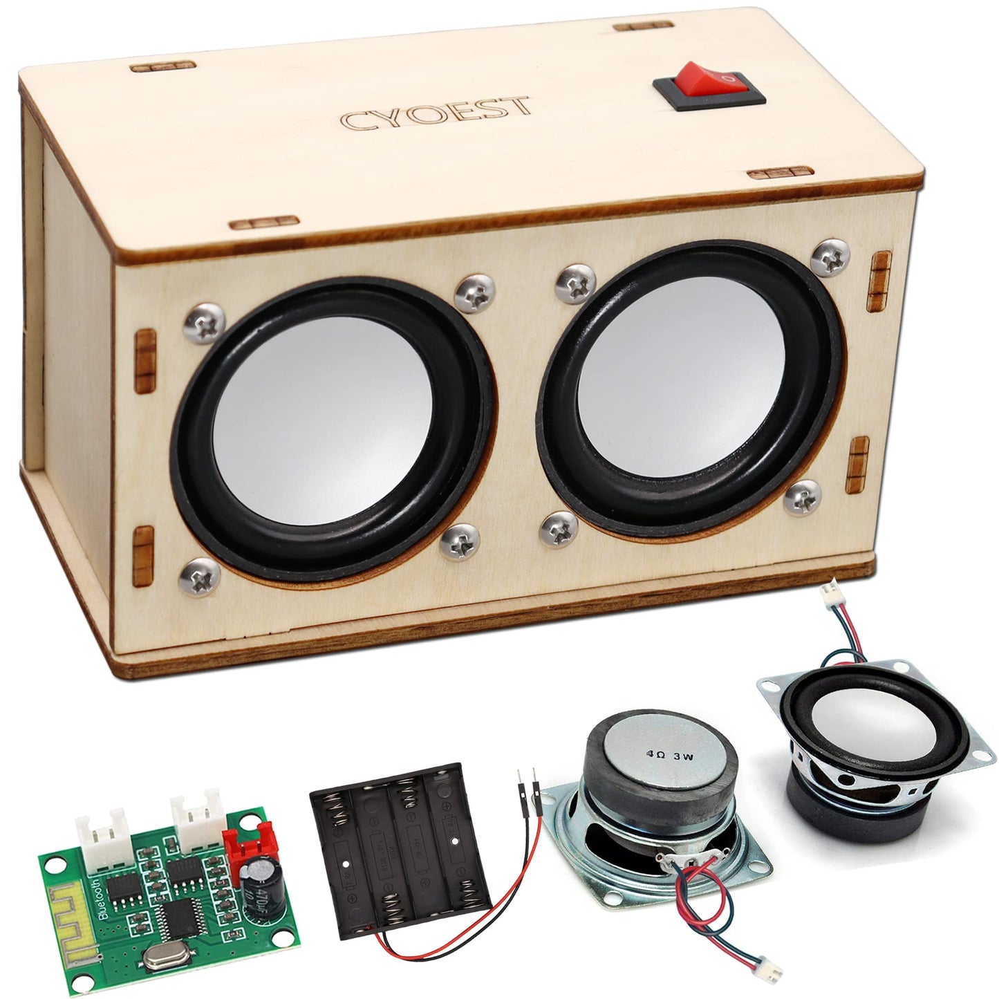 STEM Bluetooth Speaker Kit – Build Your Own Dual Speakers, DIY Science & Electronics Experiment Set for Kids & Teens Ages 10+, Beginner Friendly