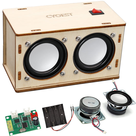 STEM Bluetooth Speaker Kit – Build Your Own Dual Speakers, DIY Science & Electronics Experiment Set for Kids & Teens Ages 10+, Beginner Friendly