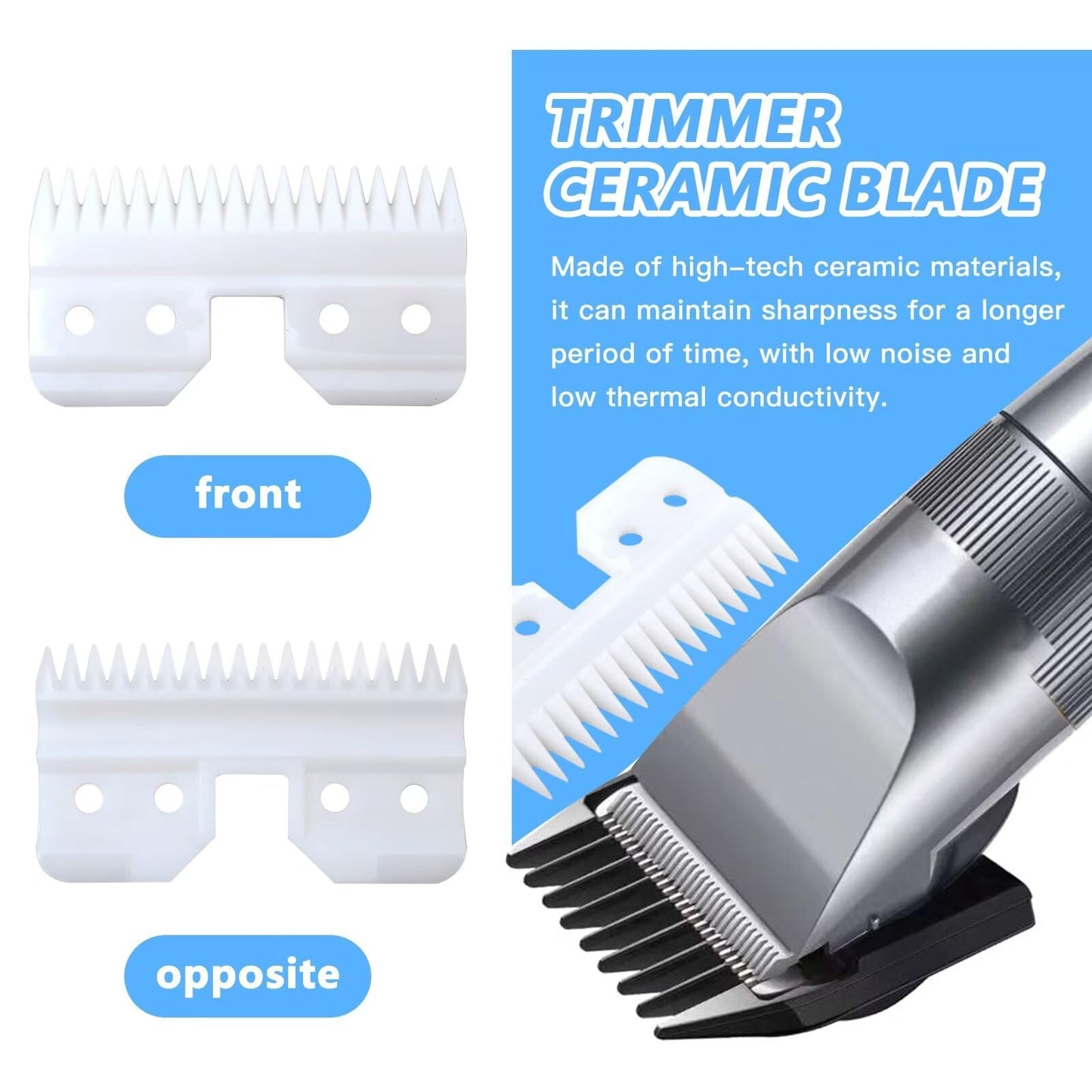 Upgraded Ceramic Cutter Fit for Andis Oster Wahl AG/A5 Clipper Blades(Most) Pet Hair Clipper Cutter Replacement Beauty and Personal Care YKISON