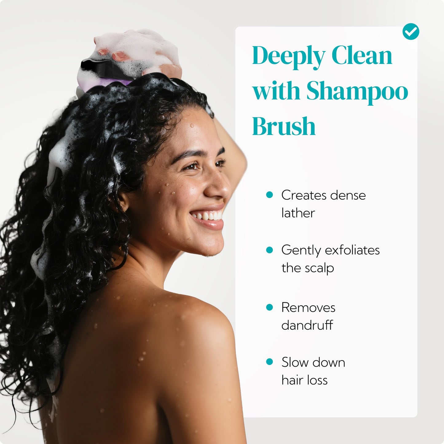 HEETA Hair Scalp Massager Shampoo Brush 2 Pack, Soft Silicone Bristles to Remove Dandruff, Waterproof Hair Scrubber for Both Wet Dry Use, Suitable