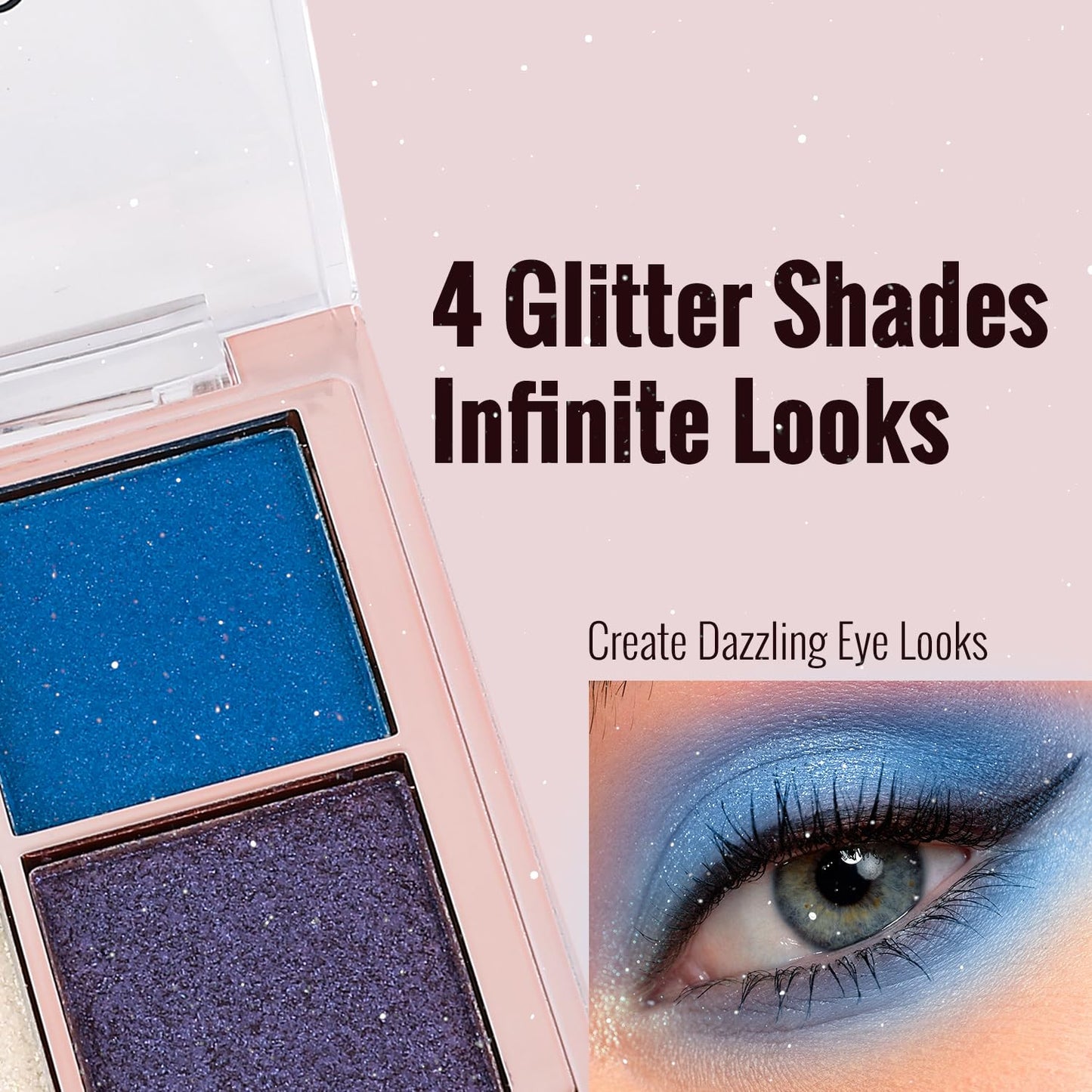 Profusion Cosmetics Written in the Stars Bejeweled Glitter 4 Shade Mini Eyeshadow Quad, Illuminate Your Look With Celestial Quad, Create Mesmerizing…