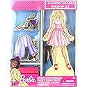 Barbie Magnetic Wooden Dress Up Toy - Pretend Play Set with Wooden Barbie Doll, Mix & Match Outfits & Storage Box - Educational Magnetic Toy for…