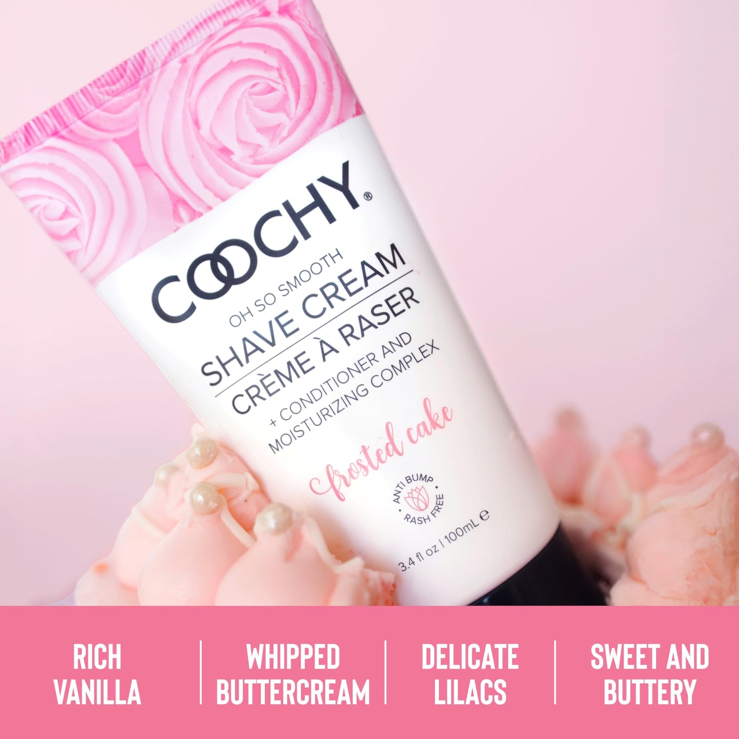 Coochy Shave Cream - Moisturizing Shave Lotion - Gentle Intimate Shaving Cream - For Bikini Area, Underarms, Legs & More - Rash-Free, Hydrating