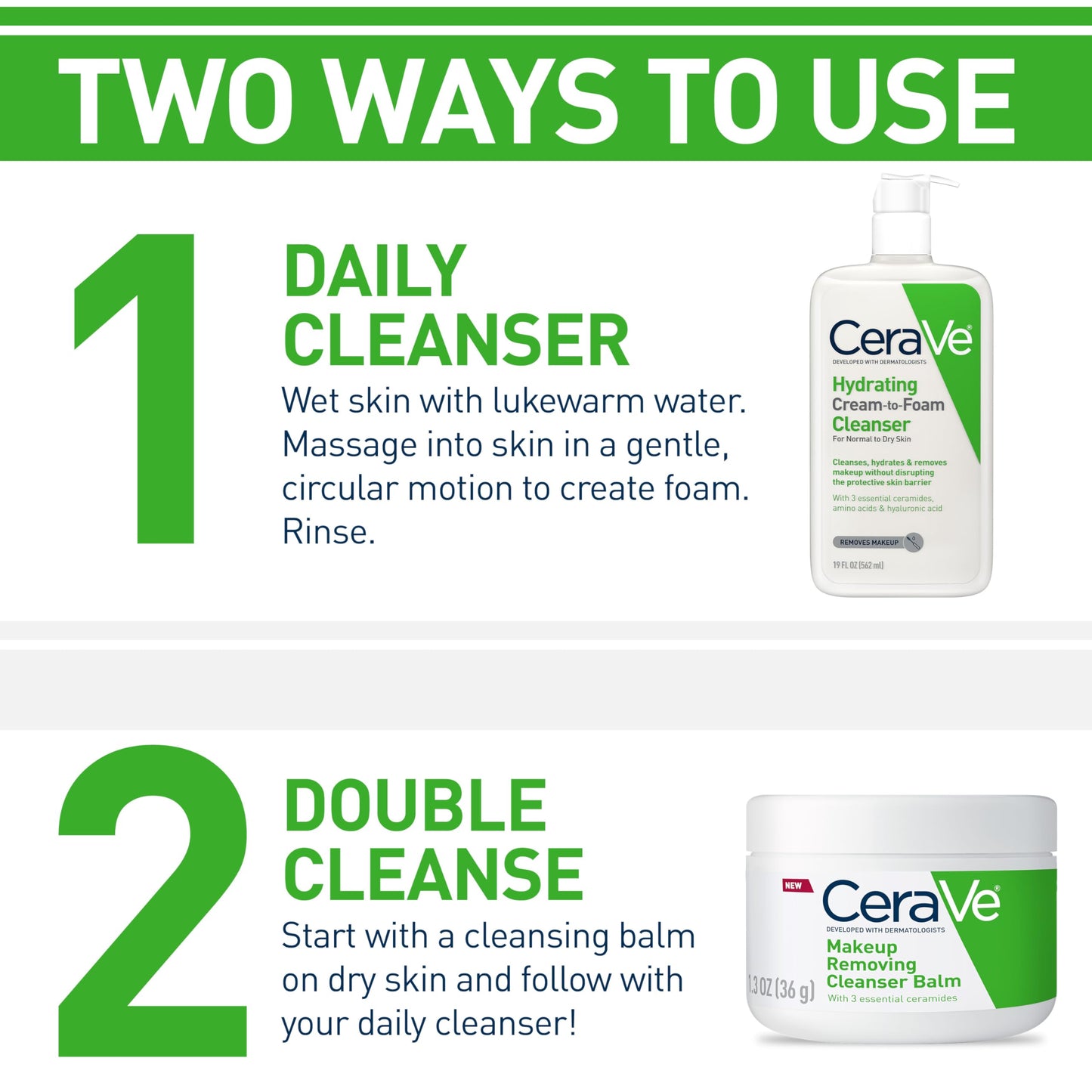 CeraVe Hydrating Cream To Foam Cleanser, Makeup Remover Face Wash For Dry Skin, Foaming Facial Cleanser With Hyaluronic Acid, Normal To Dry Skin Beauty and Personal Care CeraVe