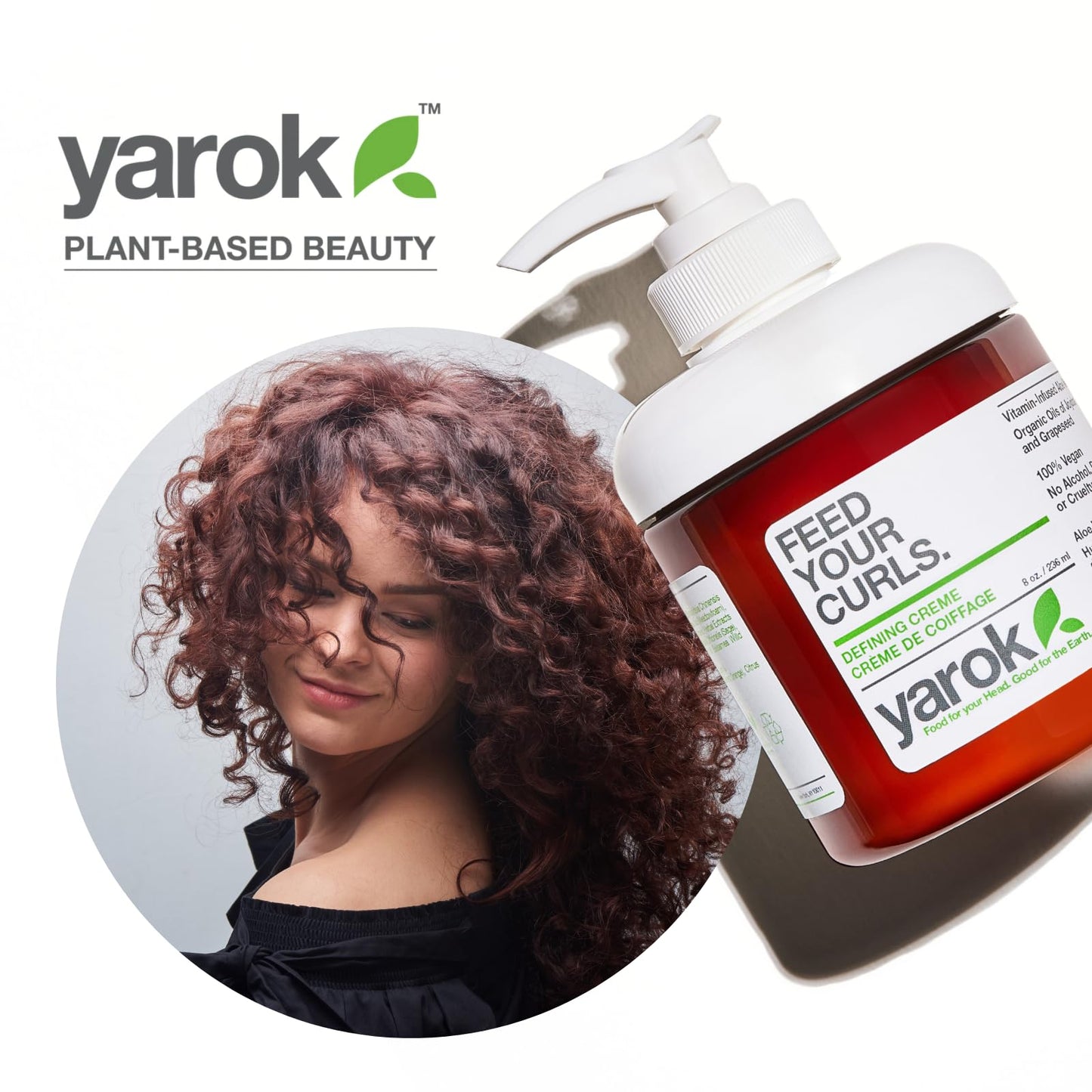 Yarok - Feed Your Curls Defining Creme - Organic Curl Cream and Curl Definer for Curly and Wavy Hair. Luxury Moisturizing Vegan Plant Based Formula