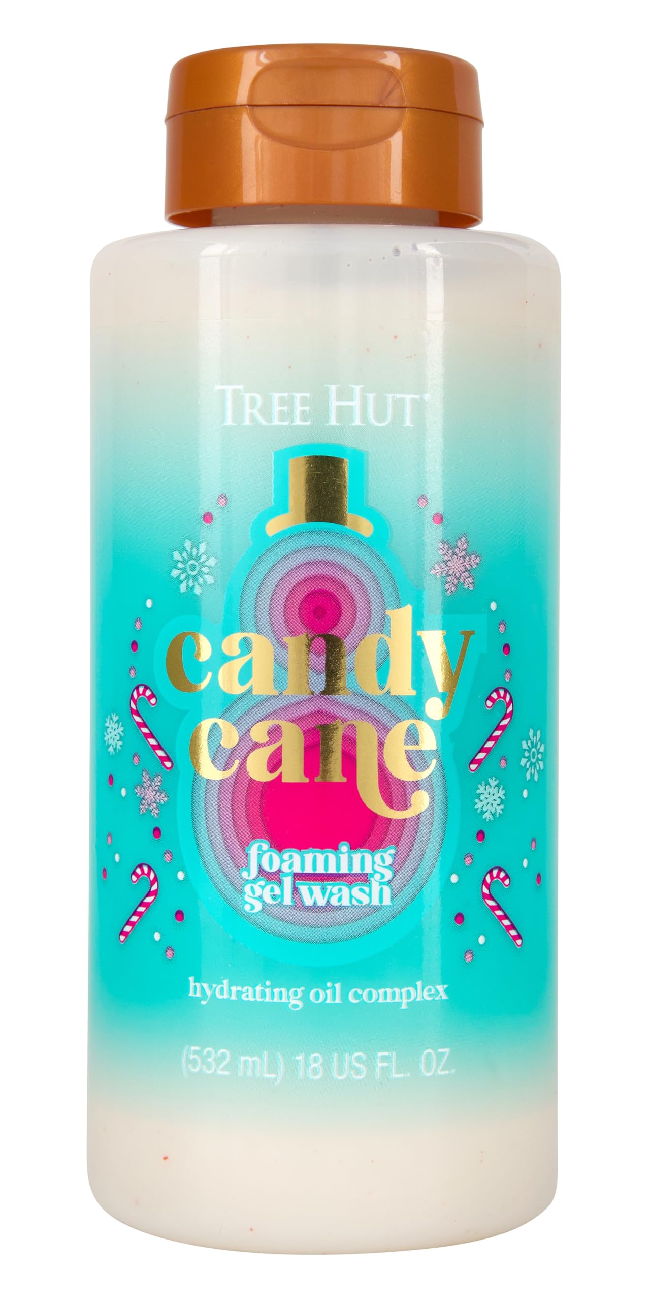 Tree Hut Candy Cane Moisturizing Foaming Gel Wash | Cleanse & Soothe Skin Without Stripping Moisture | Made with our Hydrating Oil Complex | Limited