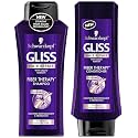 Schwarzkopf Gliss Hair Repair - Fiber Therapy For Extremely Damaged Hair - Shampoo & Conditioner Set - Net Wt. 13.6 FL OZ (400 mL) Per Bottle - One
