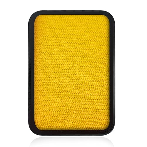 Kraze FX Face Paint Palette Refill - Yellow Face Paint (10 gm) - Hypoallergenic Non-Toxic Water Activated Professional Halloween Face & Body Painting
