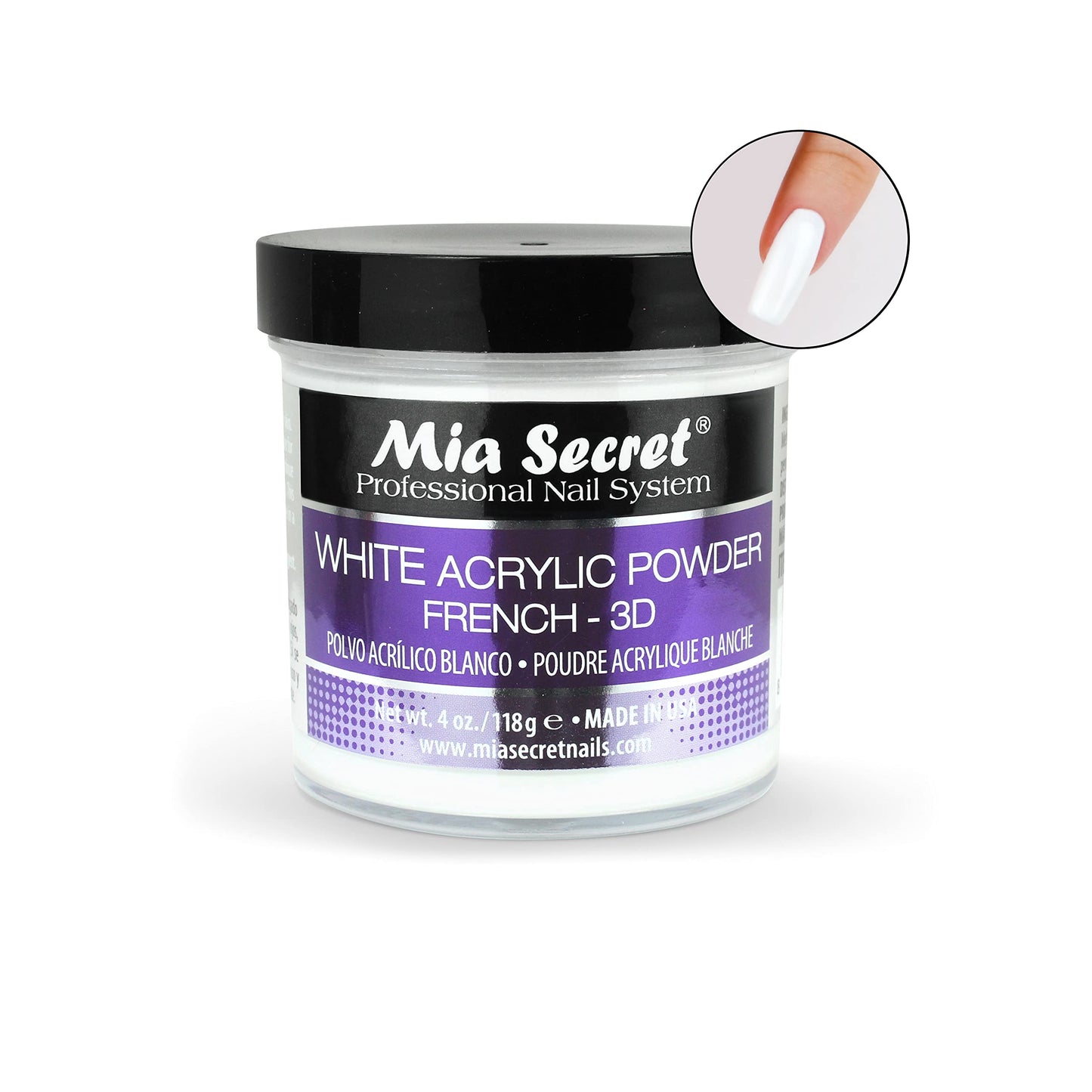 Mia Secret White Acrylic Powder (4oz) Beauty & Personal Care Mia Secret