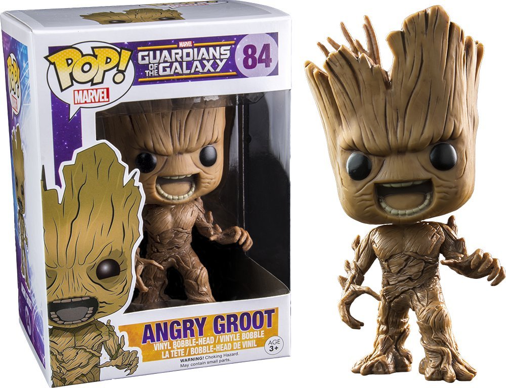 Funko 017681 Pop Movies: Guardians of The Galaxy Angry Groot 84 Bobble Head Figure