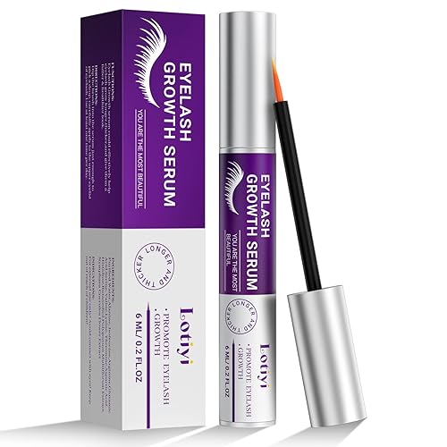 LOTIYI Eyelashes Growth Serum -6ml Eyelash Growth Serum for Natural Lashes & Extensions & Eyebrows, Thicker, Fuller & Longer Looking