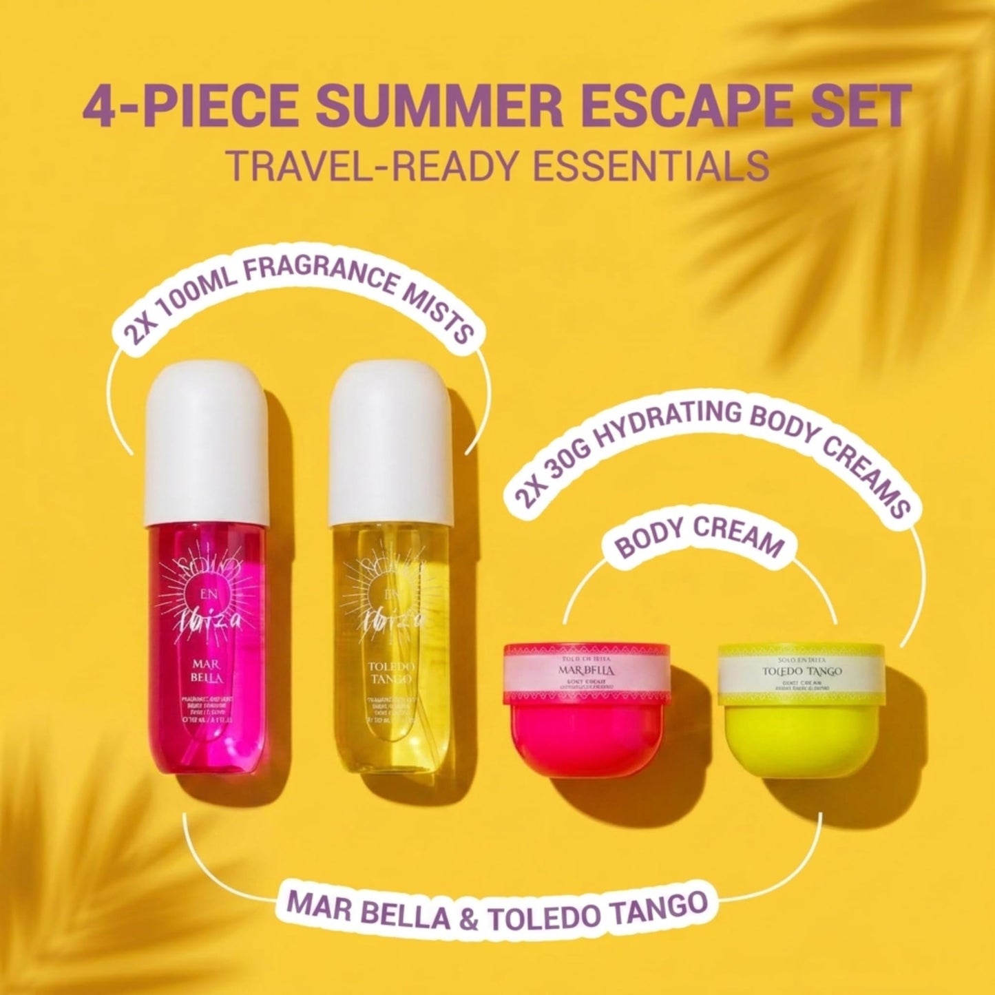 Solo En Ibeza Fragrance Set Mini | Bum Bum Cream & Body Mist Set | Fragrance Gift Set for Women | Travel Size Lotion & Spray Kit | Rio de Janeiro