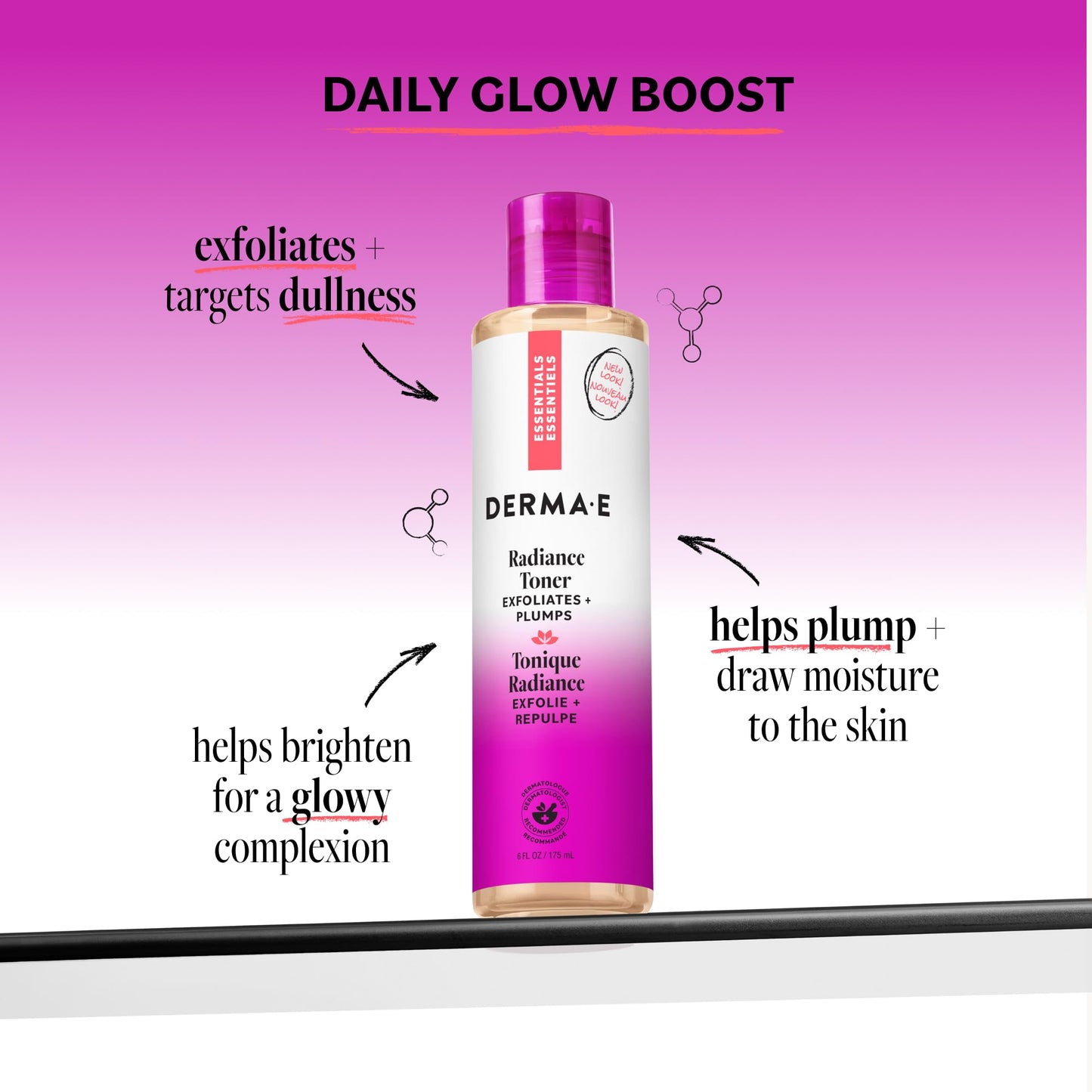 Derma-E Essentials Radiance Toner Unisex 6 oz