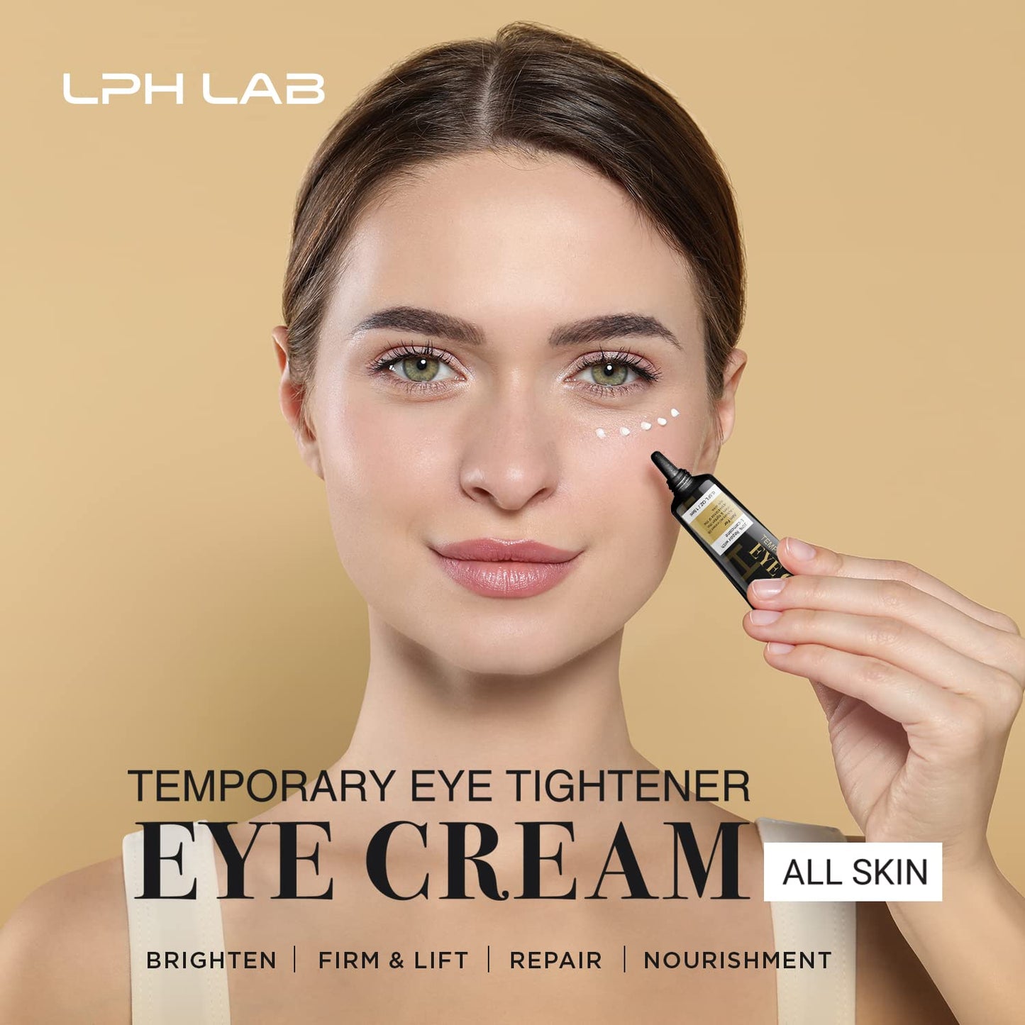 LPH LAB Temporary Eye Tightener Eye Cream, Instant Reduces Under-Eye Bags, Dark Circles&Puffiness, Anti Aging Fine Lines, Firm That Delicate Skin