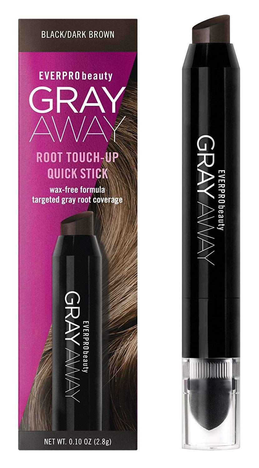 Everpro Gray Away Root Touchup Quick Stick Black/Dark Brown 0.10 Ounce (3ml) (3 Pack)