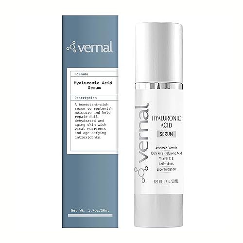 Vernal’s 100% Pure Hyaluronic Acid Serum - Rich With Vitamins C, E and Age-Defying Antioxidants - Anti Wrinkle, Anti Aging Face Serum that Lifts