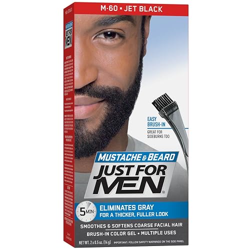 Mustache and Beard Brush-In Color Gel Jet Black