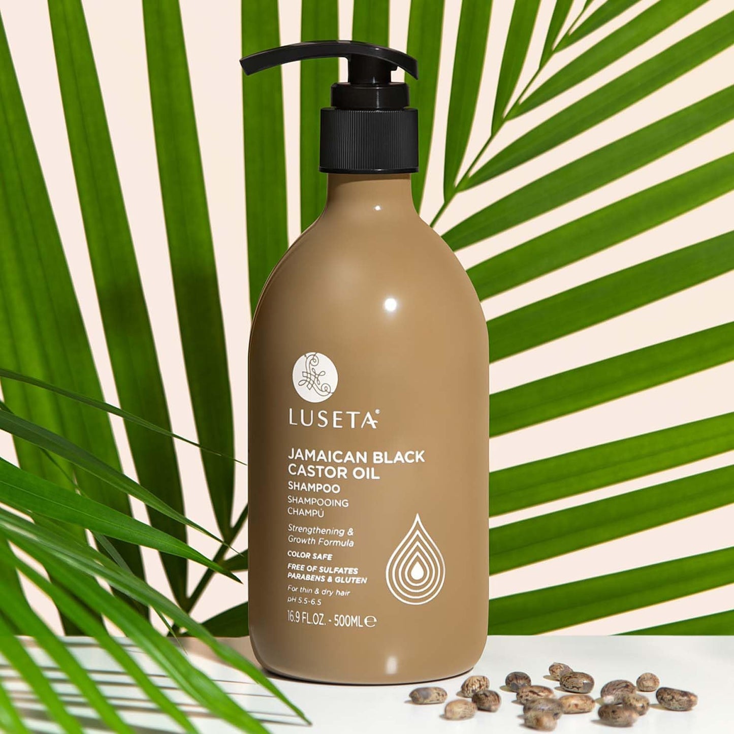 Luseta Castor Oil Shampoo and Conditioner Set for Thinning Hair - Strengthening Set for Thicker Fuller Looking Hair & Split End Repair for Men Women