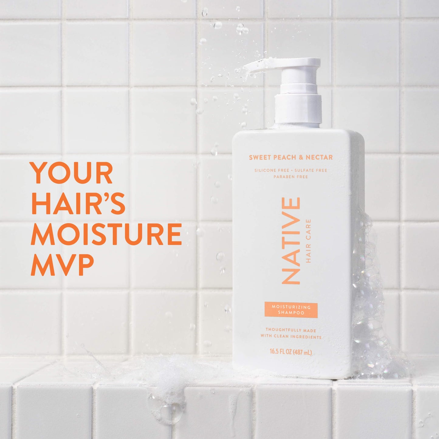 Native Moisturizing Shampoo Sweet Peach & Nectar 16.5 fl Oz. Beauty and Personal Care Native