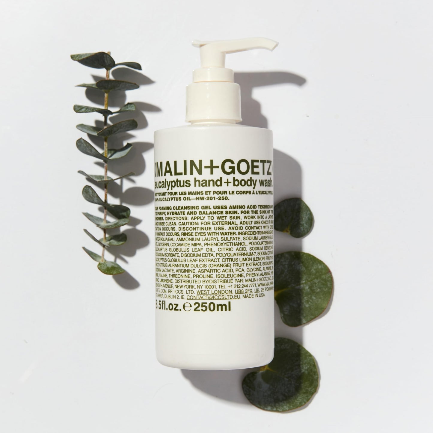 MALIN+GOETZ Hand + Body Wash | Gentle Foaming Cleanser with Botanical Extracts and Amino Acids | Hydrating, pH-Balanced, Unisex Scent | Vegan