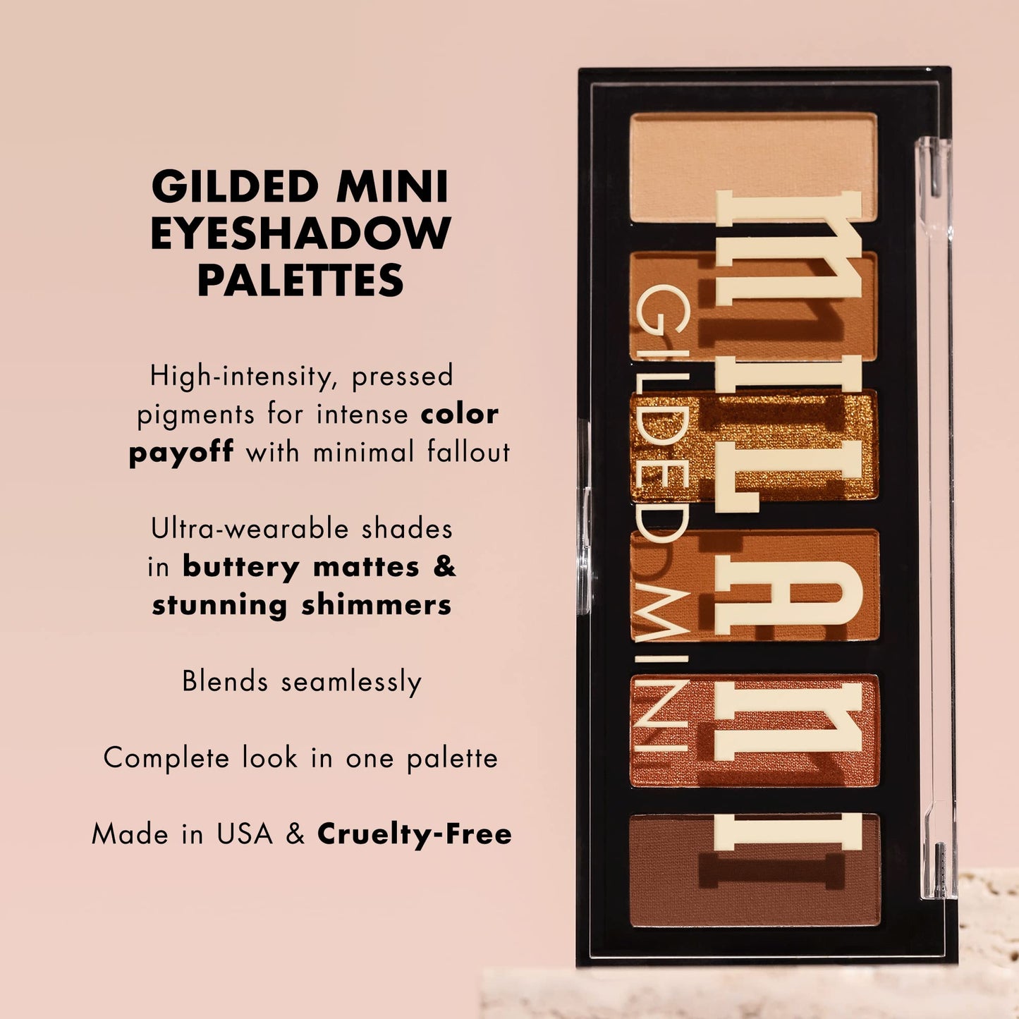 Milani Gilded Mini Eyeshadow Palette with 6 Matte & Shimmer Hues - It's All Ros?©
