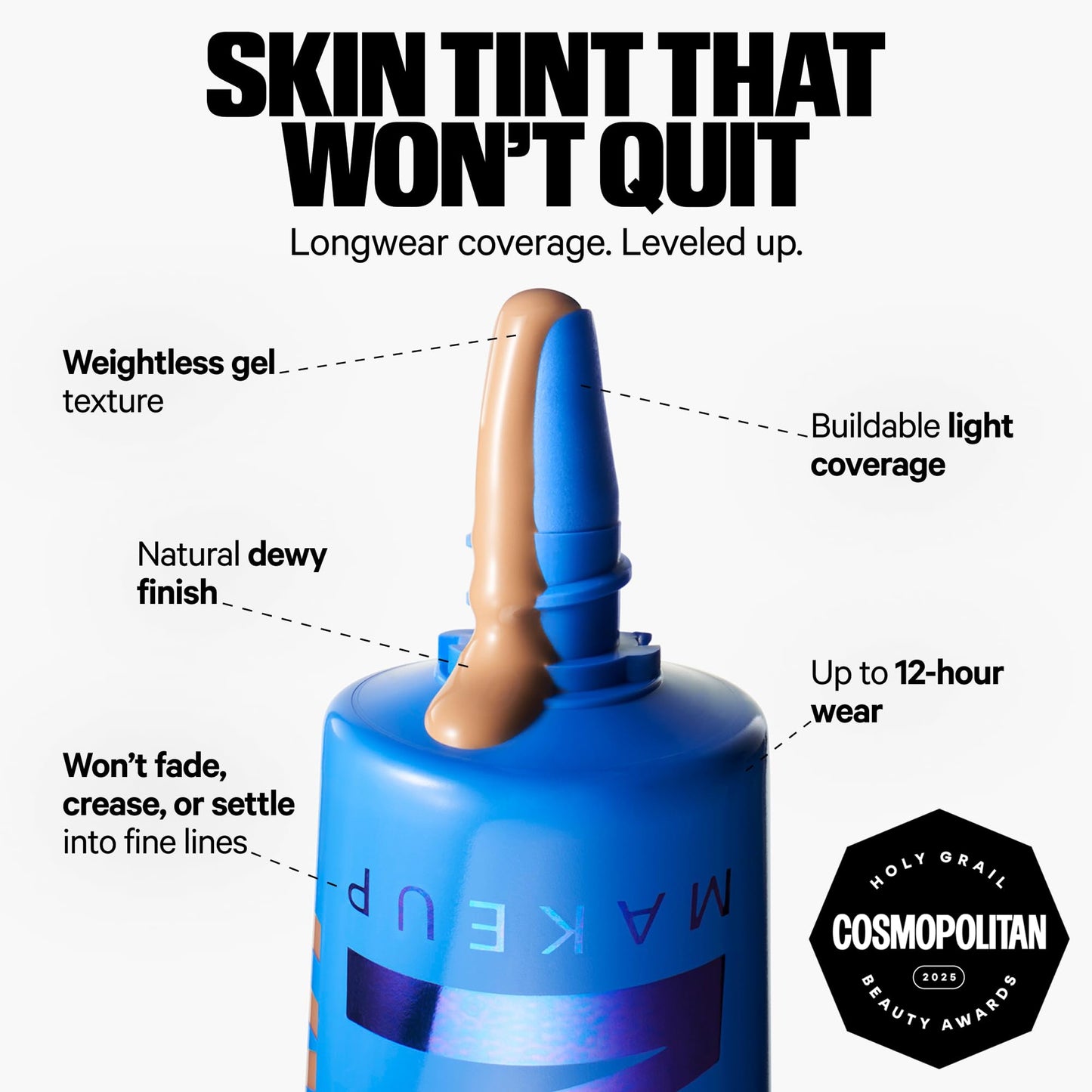 Milk Makeup Hydro Grip Hydrating Gel Skin Tint - 12HR Lightweight Buildable Coverage with Hyaluronic Acid for Natural Dewy Finish - Non-Comedogenic Beauty and Personal Care Milk Makeup
