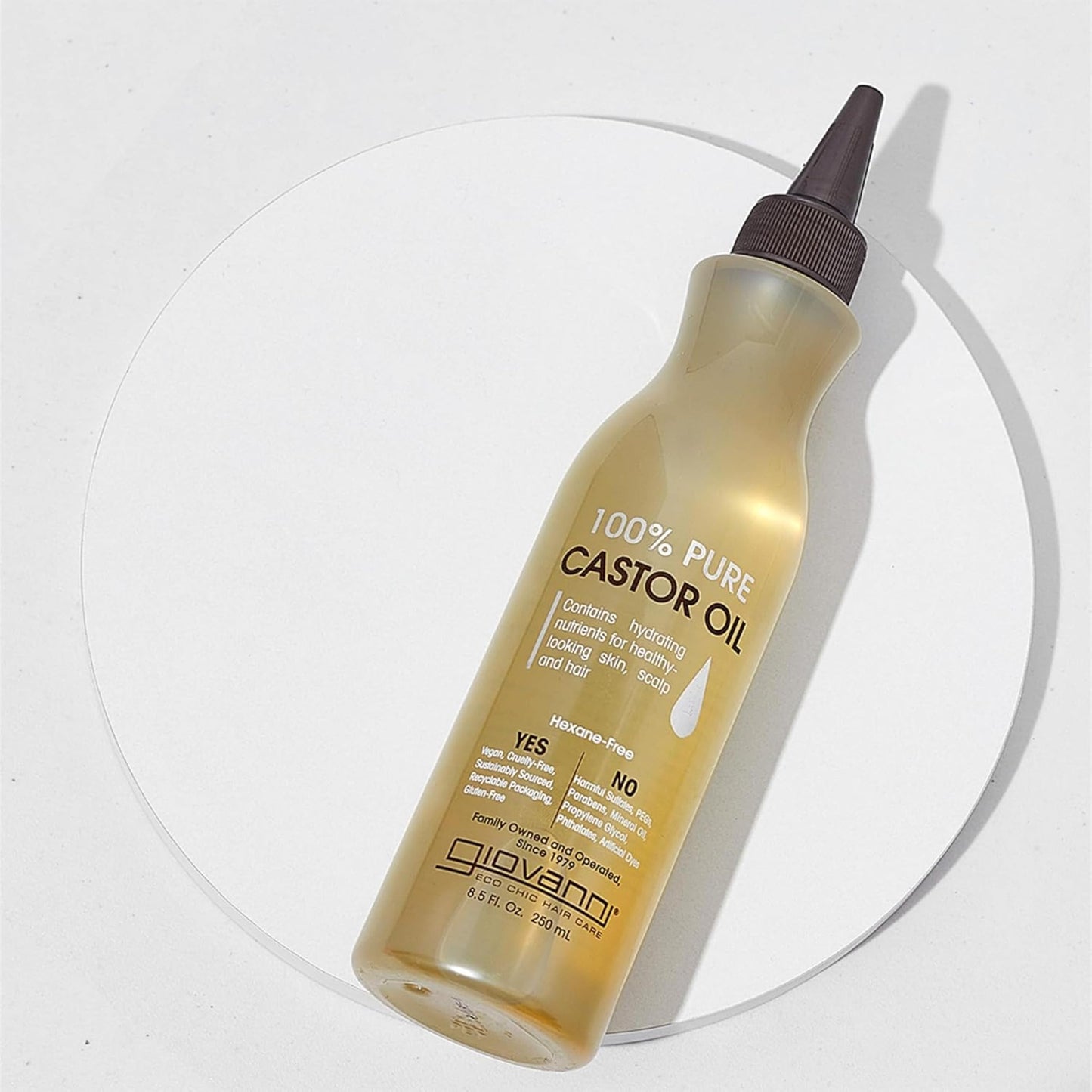 GIOVANNI Castor Oil Trio - Shampoo, Conditioner, & Castor Oil, All Hair Types, Moisturize Hair & Scalp, Hydrate & Tame Frizz, Jojoba, Argan Oil