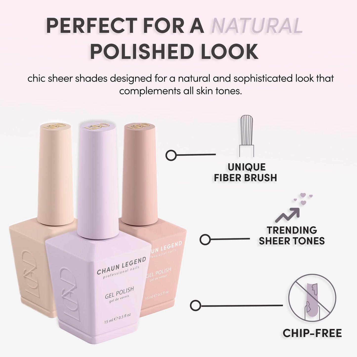 Chaun Legend Gel Nail Polish 0.5 Ounce| SHEER TONES | Taupe Notch LG5106 Beauty & Personal Care Chaun Legend Professional Nails