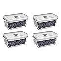 ZWILLING Fresh & Save 4-pc Small Glass Vacuum Sealer Food Storage Containers with Airtight Lids