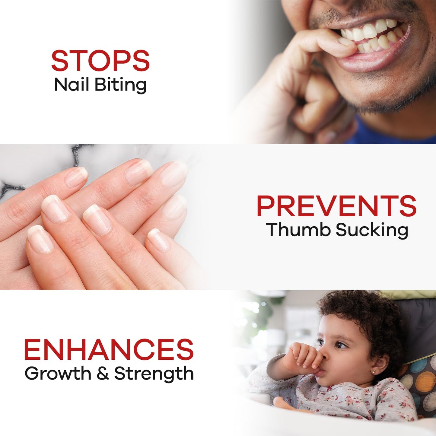 Ellie Chase Stop Nail Biting Deterrent Treatment Polish Extra Bitter Taste 0.5 Oz | Stop Putting Fingers In Your Mouth | Safe For Adults & Kids |