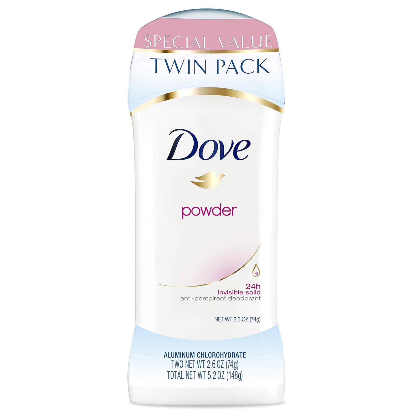 Dove Anti-Perspirant Deodorant Invisible Solid, Powder, Twin Pack 5.20 oz (Pack of 2) Beauty and Personal Care Dove