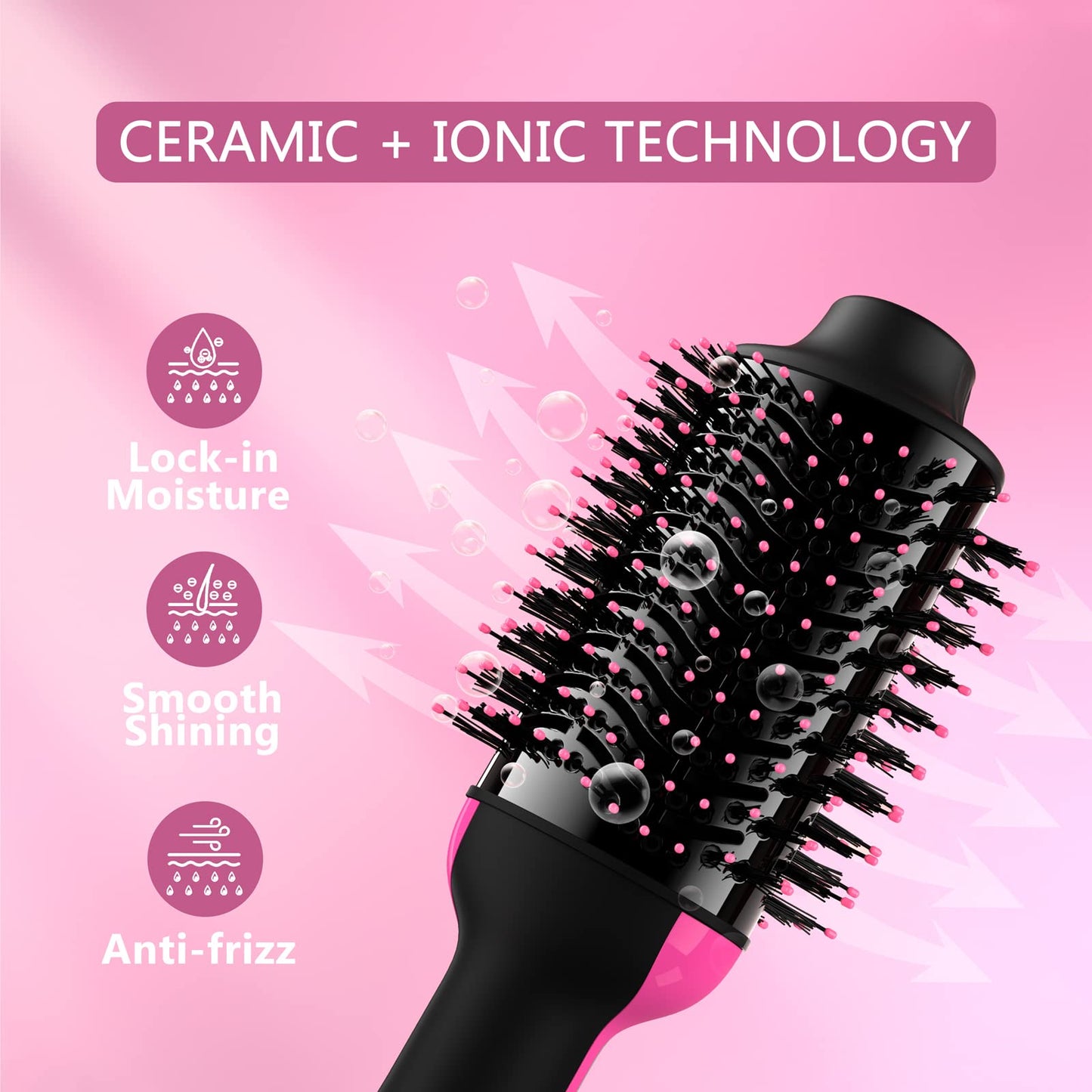 Aopant Hair Dryer Brush Blow Dryer in One, 4 in 1 Styling Tools Blow Dryer with Ceramic Oval Barrel, Hair Dryer and Styler Volumizer, Hot Air