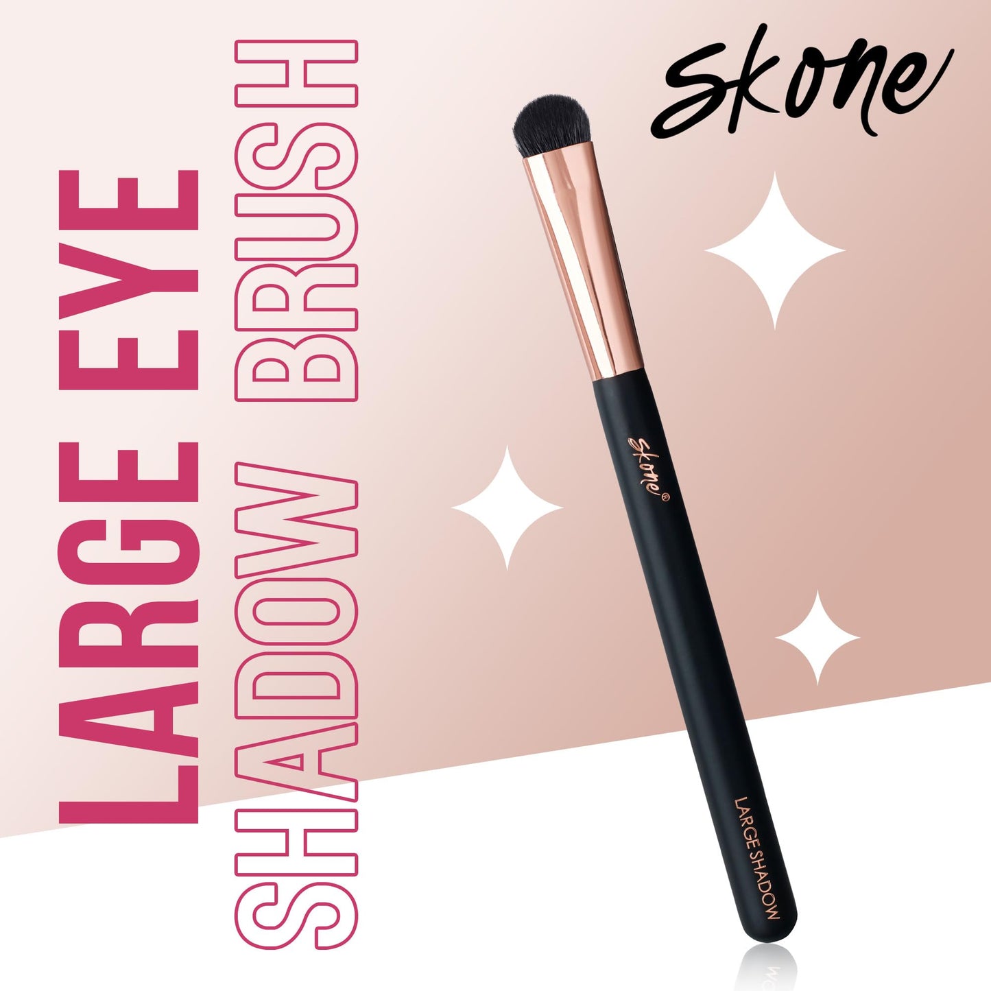 Skone Cosmetics | Professional Grade Makeup Brush | Eye Shadow | Eyebrows | Primer | Smudger | Nylon Brush (Large Shadow Brush)
