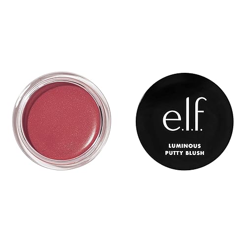 e.l.f. Luminous Putty Blush, Putty-to-Powder, Buildable Blush With A Subtle Shimmer Finish, Highly Pigmented & Creamy, Vegan & Cruelty-Free, St. Barts