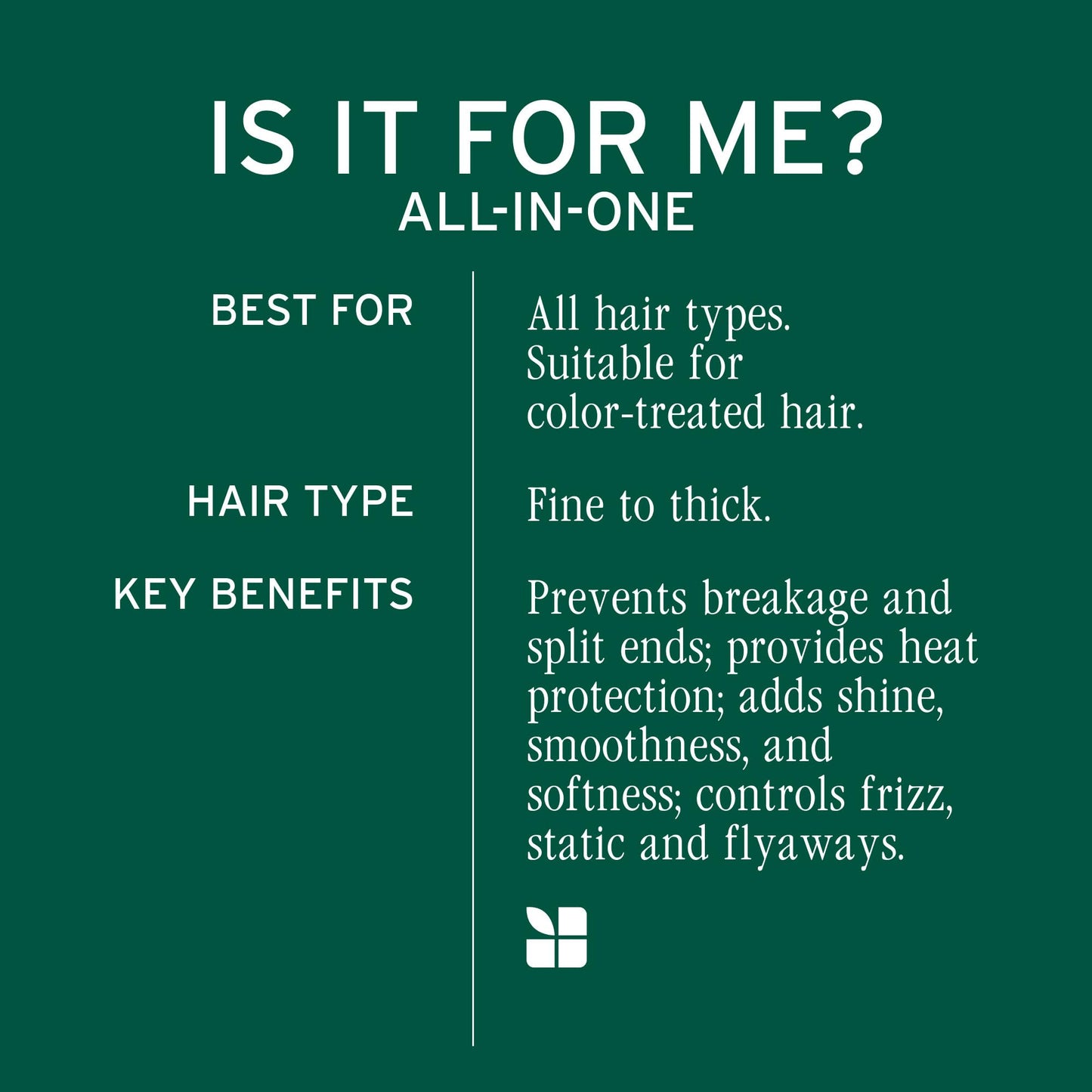 Biolage All-In-One Multi-Benefit Spray - Leave-In Treatment, Heat Protectant, Shine, Frizz Control, For All Hair Types, Coconut Oil, Vegan Beauty and Personal Care Biolage