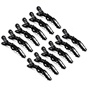 Hair Tamer Black Croc Hair Styling Clips - 12 Pack