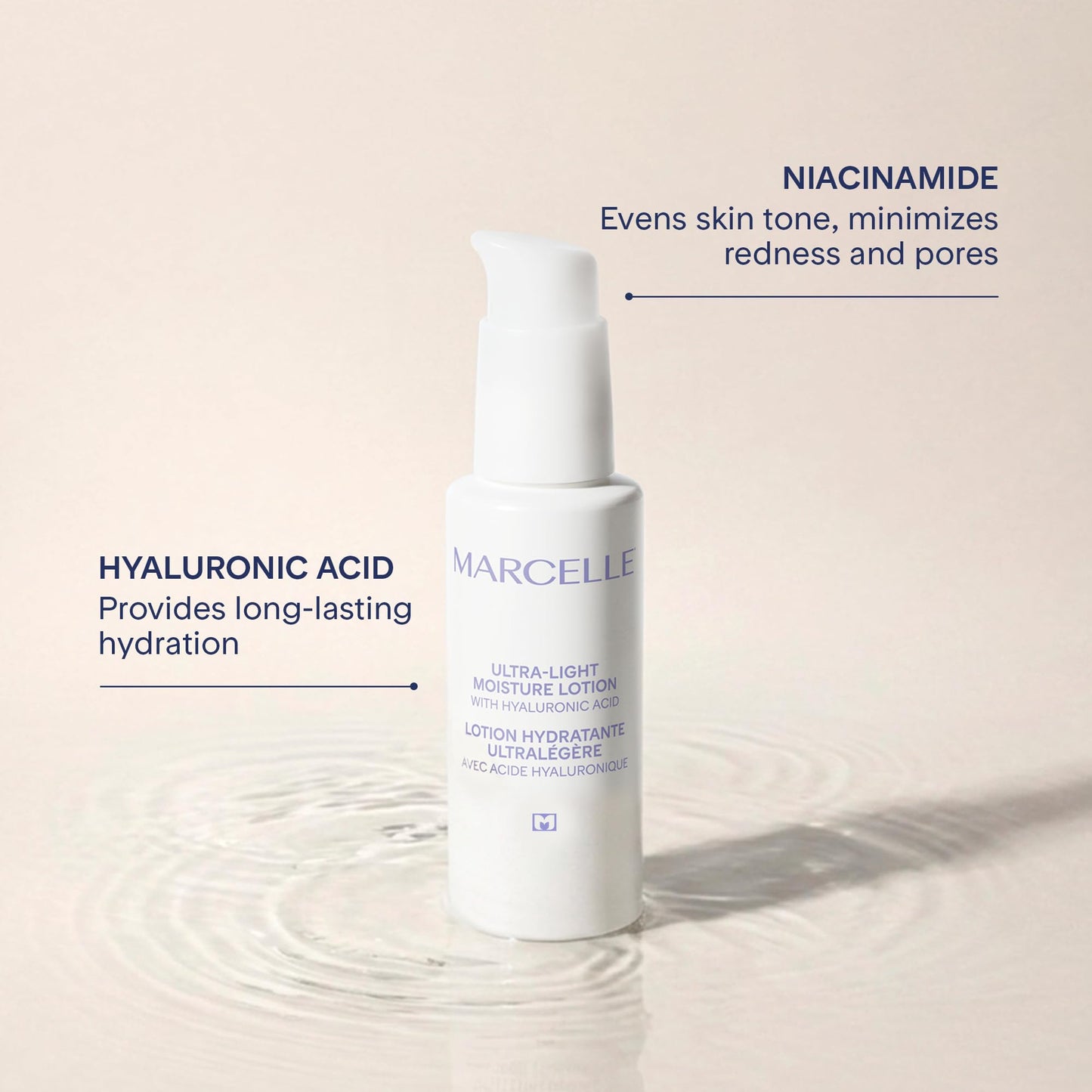 Marcelle Ultra-Light Moisture Lotion, Vegan, Cruelty-Free, Clean, Non-Comedogenic, Fragrance-Free, Paraben-Free, Mineral Oil-Free, Hypoallergenic, 100